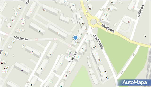 Kwidzyn, Toruńska, 8, mapa Kwidzyn