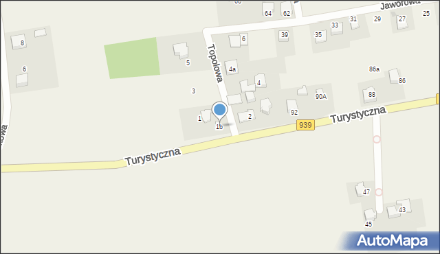 Łąka, Topolowa, 1b, mapa Łąka