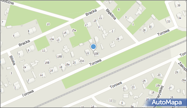 Łask, Torowa, 24, mapa Łask