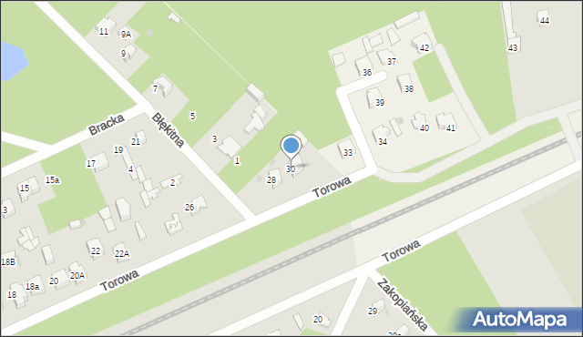 Łask, Torowa, 30, mapa Łask