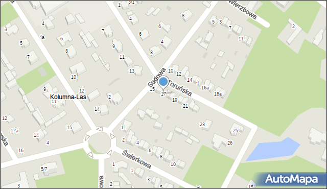 Łask, Toruńska, 17, mapa Łask