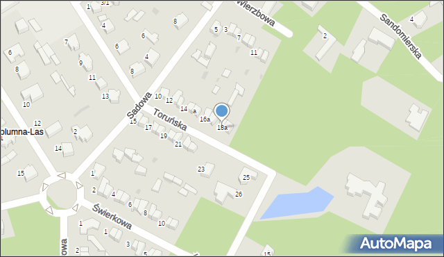 Łask, Toruńska, 18a, mapa Łask