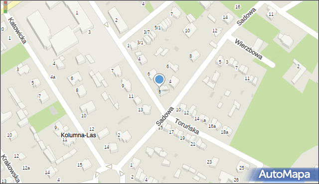 Łask, Toruńska, 8, mapa Łask