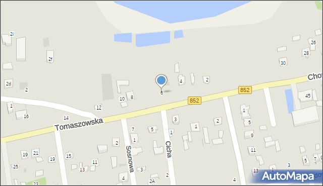 Łaszczów, Tomaszowska, 6, mapa Łaszczów