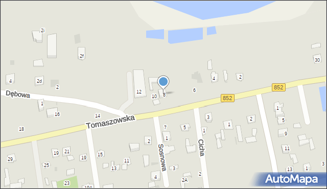 Łaszczów, Tomaszowska, 8, mapa Łaszczów