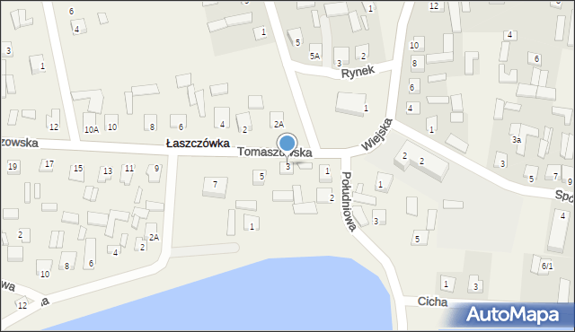 Łaszczówka, Tomaszowska, 3, mapa Łaszczówka