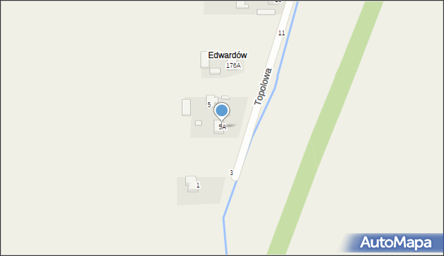 Łaszew, Topolowa, 5A, mapa Łaszew