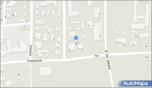 Łeba, Topolowa, 2a, mapa Łeba