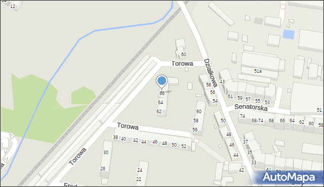 Legnica, Torowa, 66, mapa Legnicy