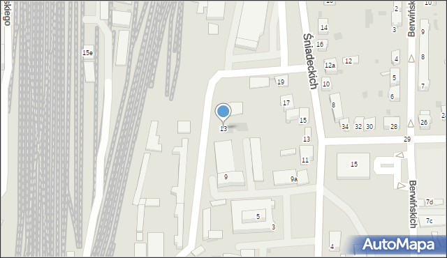 Leszno, Towarowa, 13, mapa Leszno