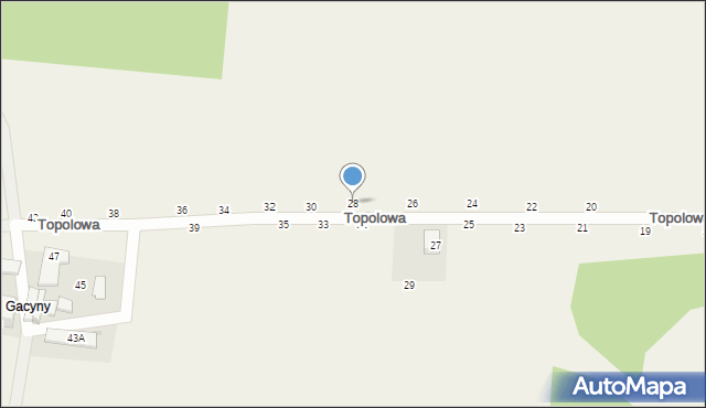 Łężyce, Topolowa, 28, mapa Łężyce