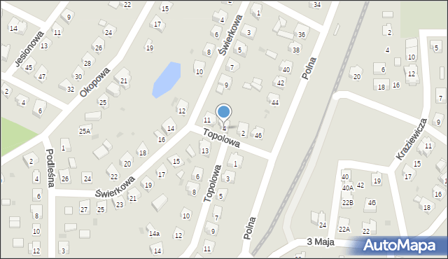 Lidzbark, Topolowa, 4, mapa Lidzbark