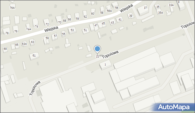 Lidzbark Warmiński, Topolowa, 11, mapa Lidzbark Warmiński