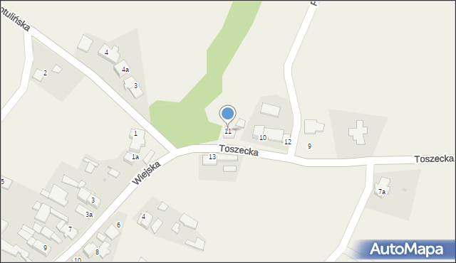 Ligota Toszecka, Toszecka, 11, mapa Ligota Toszecka