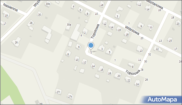 Liniewo, Topolowa, 1, mapa Liniewo