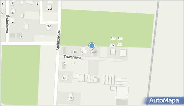 Lipno, Towarowa, 7, mapa Lipno