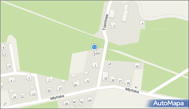 Lipusz, Topolowa, 2, mapa Lipusz