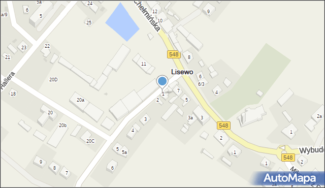 Lisewo, Toruńska, 1, mapa Lisewo