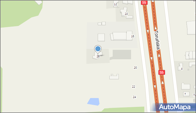 Lisi Ogon, Toruńska, 18, mapa Lisi Ogon