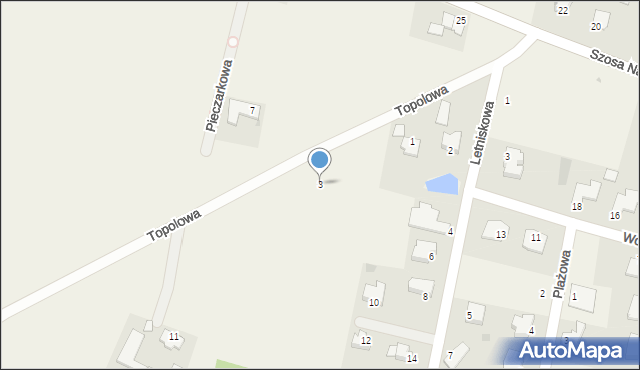 Łochowo, Topolowa, 3, mapa Łochowo