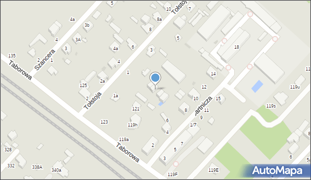 Łódź, Tołstoja Lwa, 1g, mapa Łodzi