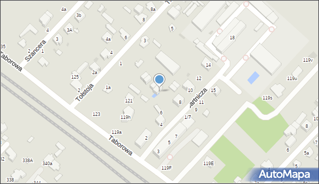 Łódź, Tołstoja Lwa, 1j, mapa Łodzi
