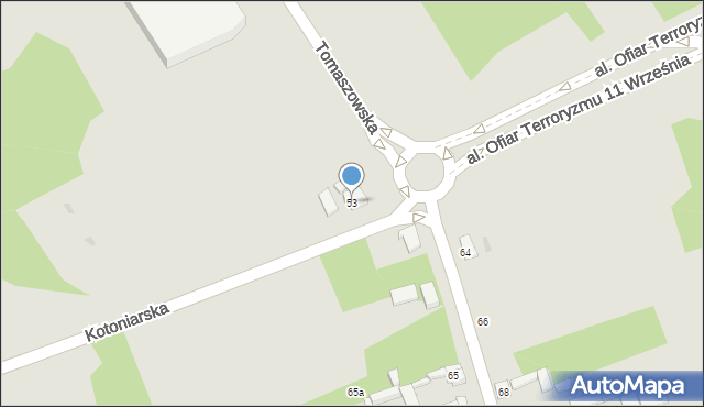 Łódź, Tomaszowska, 53, mapa Łodzi