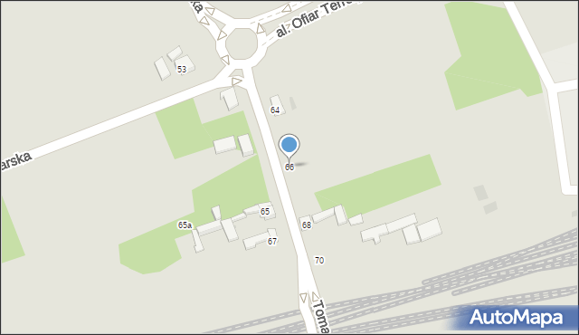 Łódź, Tomaszowska, 66, mapa Łodzi