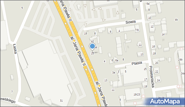 Łódź, Towarowa, 15, mapa Łodzi