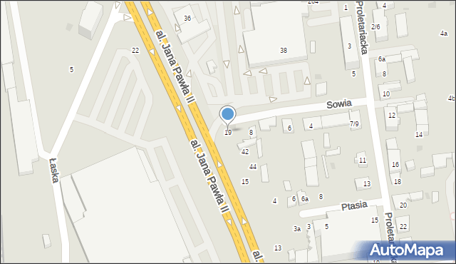 Łódź, Towarowa, 19, mapa Łodzi