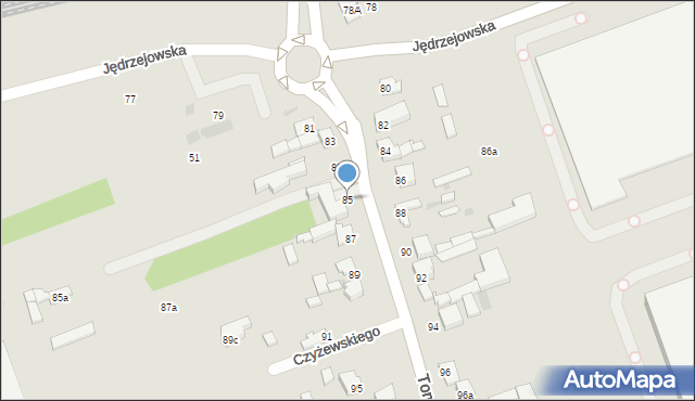 Łódź, Tomaszowska, 85, mapa Łodzi