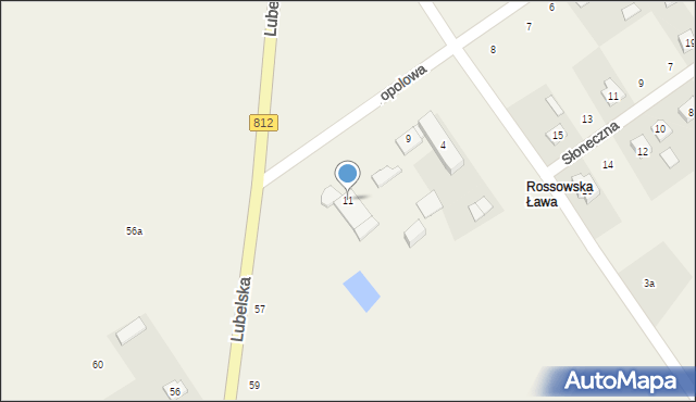 Łomazy, Topolowa, 11, mapa Łomazy