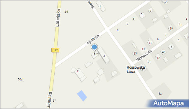 Łomazy, Topolowa, 9, mapa Łomazy