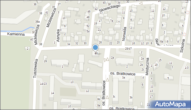 Łowicz, Topolowa, 49/51, mapa Łowicza