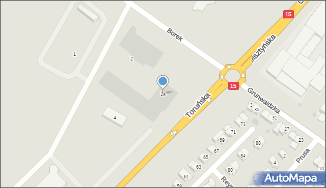 Lubawa, Toruńska, 2a, mapa Lubawa