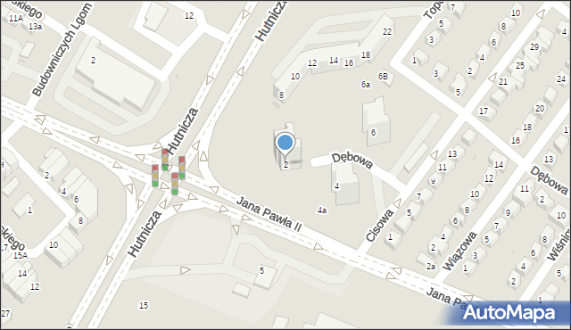 Lubin, Topolowa, 2, mapa Lubin