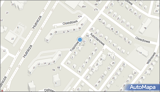 Lubin, Topolowa, 9, mapa Lubin