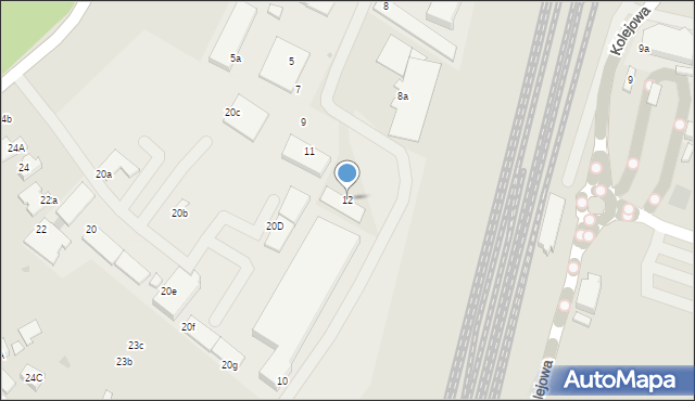 Lubin, Towarowa, 12, mapa Lubin