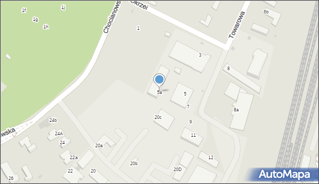 Lubin, Towarowa, 5a, mapa Lubin