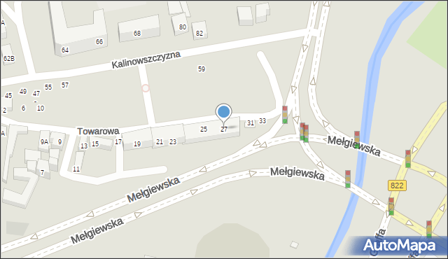 Lublin, Towarowa, 27, mapa Lublina