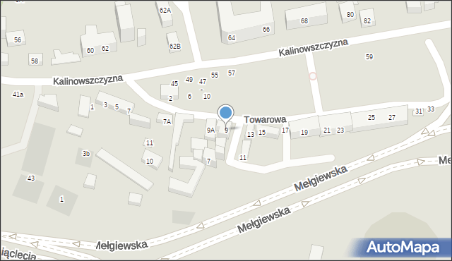 Lublin, Towarowa, 9, mapa Lublina