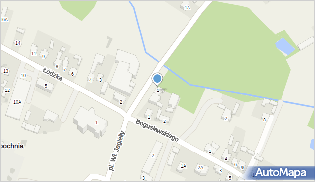 Lubochnia Dworska, Tomaszowska, 1, mapa Lubochnia Dworska
