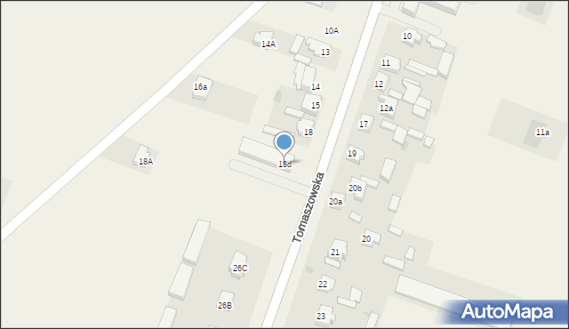 Lubochnia Dworska, Tomaszowska, 18d, mapa Lubochnia Dworska