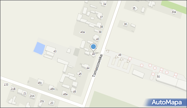 Lubochnia Dworska, Tomaszowska, 42, mapa Lubochnia Dworska