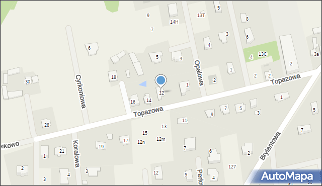 Ludwikowo, Topazowa, 12, mapa Ludwikowo