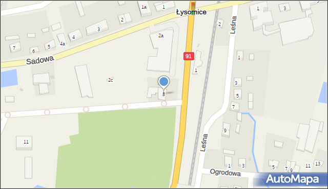Łysomice, Toruńska, 8, mapa Łysomice