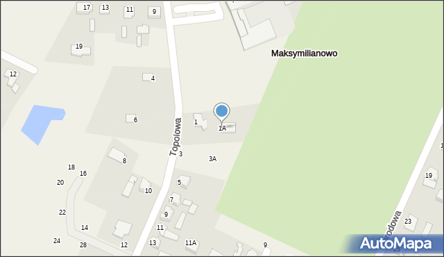Maksymilianowo, Topolowa, 1A, mapa Maksymilianowo