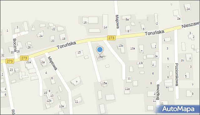 Mała Nieszawka, Toruńska, 15b, mapa Mała Nieszawka