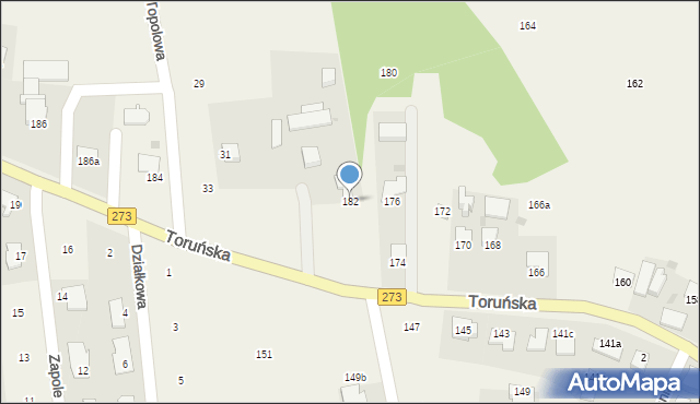 Mała Nieszawka, Toruńska, 182, mapa Mała Nieszawka
