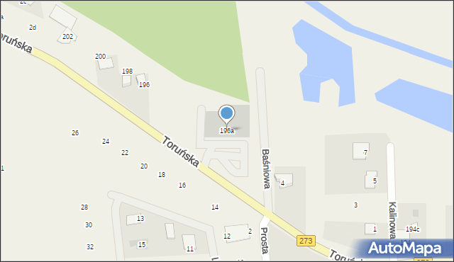 Mała Nieszawka, Toruńska, 196a, mapa Mała Nieszawka